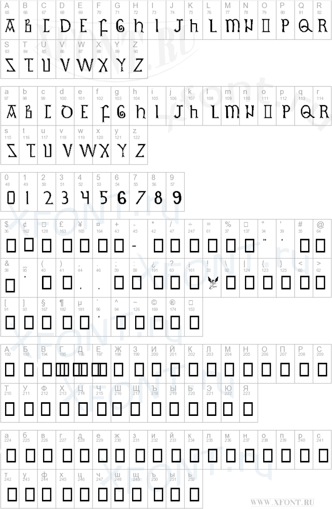 British Outline Majuscules