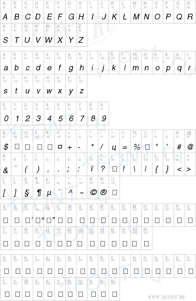 AGHelveticaCyr Italic