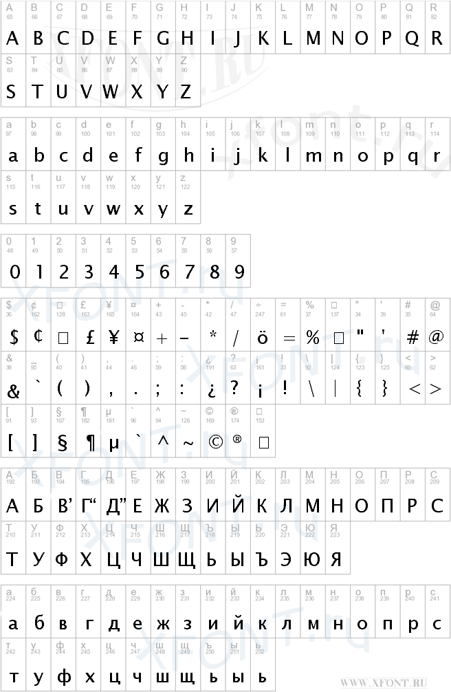 Шрифты Unicode Русские