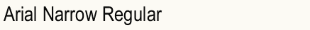 font шрифт Arial Narrow