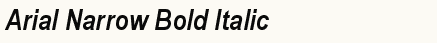 font шрифт Arial Narrow Bold Italic