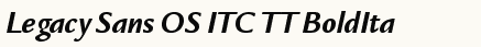 font шрифт Legacy Sans OS ITC TT BoldIta