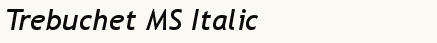 font шрифт Trebuchet MS Italic