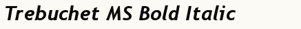 font шрифт Trebuchet MS Bold Italic