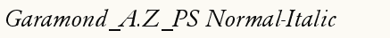 font шрифт Garamond_A.Z_PS Normal-Italic