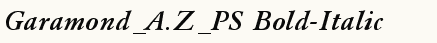 font шрифт Garamond_A.Z_PS Bold-Italic