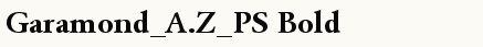 font шрифт Garamond_A.Z_PS Bold