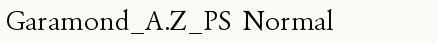 font шрифт Garamond_A.Z_PS Normal