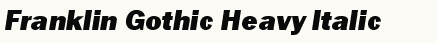 font шрифт Franklin Gothic Heavy Italic