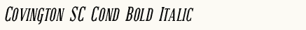 font шрифт Covington SC Cond Bold Italic