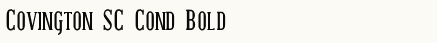 font шрифт Covington SC Cond Bold