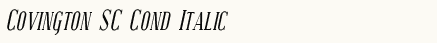 font шрифт Covington SC Cond Italic