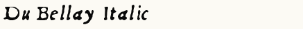 font шрифт Du Bellay Italic