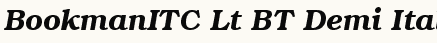 font шрифт Bookman ITC Demi Italic BT