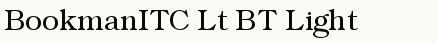 font шрифт Bookman ITC Light BT