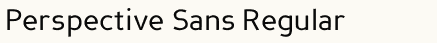 font шрифт Perspective Sans