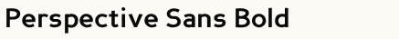 font шрифт Perspective Sans Bold