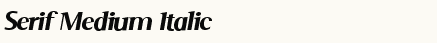 font шрифт Serif Medium Italic