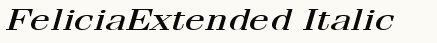 font шрифт FeliciaExtended Italic