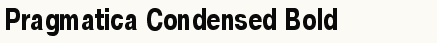 font шрифт Pragmatica Condensed Bold