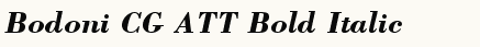 font шрифт Bodoni CG ATT Bold Italic