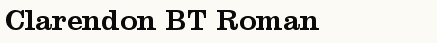 font шрифт Clarendon BT Roman