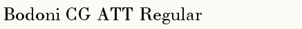 font шрифт Bodoni CG ATT