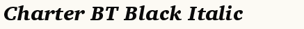 font шрифт Charter Black Italic BT