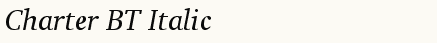 font шрифт Charter Italic BT