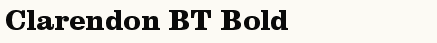 font шрифт Clarendon BT Bold