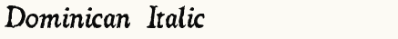 font шрифт Dominican  Italic