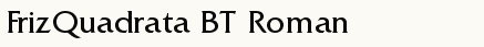 font шрифт Friz Quadrata BT