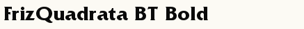 font шрифт Friz Quadrata Bold BT