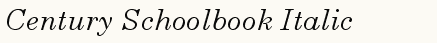 font шрифт Century Schoolbook Italic