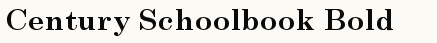 font шрифт Century Schoolbook Bold